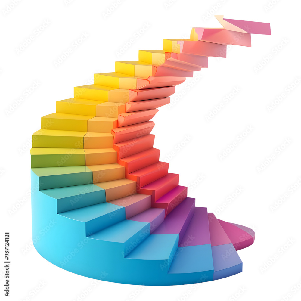 Modern colorful 3D stair infographic elements design Modern colorful 3D stair infographic elements design