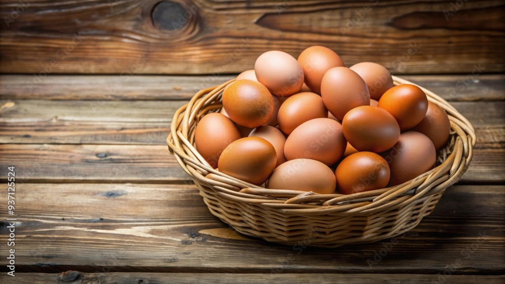 Fresh chicken eggs in a rustic basket, farm, organic, natural, food, breakfast, eggs, brown, basket, wood, straw, rustic Fresh chicken eggs in a rustic basket, farm, organic, natural, food, breakfast, eggs, brown, basket, wood, straw, rustic