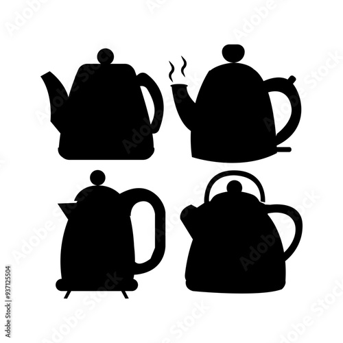Kettle flat vector illustation for home.