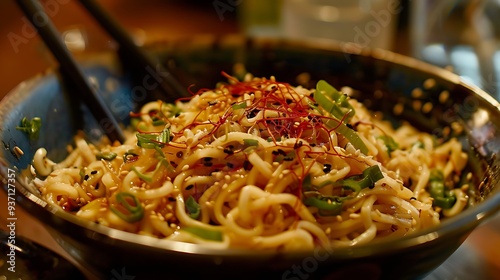 Noodles chao mein photo