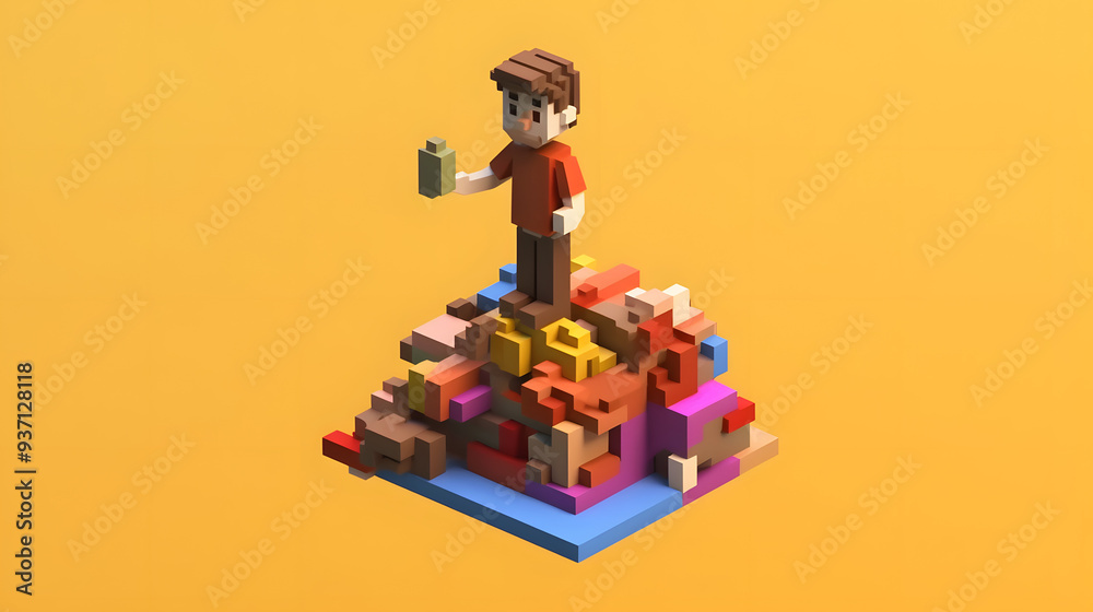 Fototapeta premium Poet game 3d cartoon