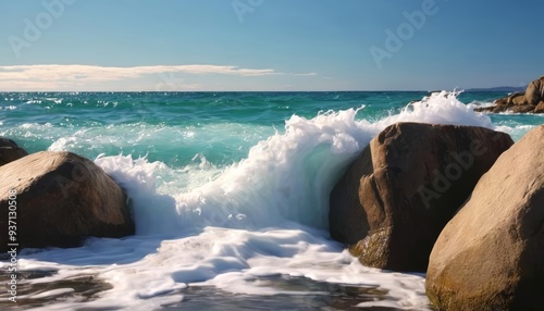  Power of Nature  Oceans embrace around ancient rocks