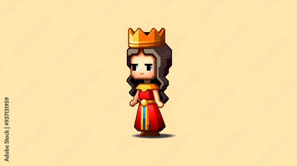 Queen game 3d pixel cartoon Queen game 3d pixel cartoon