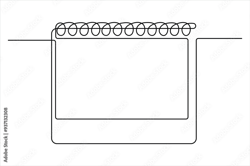 Continuous one line drawing of calendar icon. memorable date, countdown, holiday, weekday and weekend vector illustration Continuous one line drawing of calendar icon. memorable date, countdown, holiday, weekday and weekend vector illustration