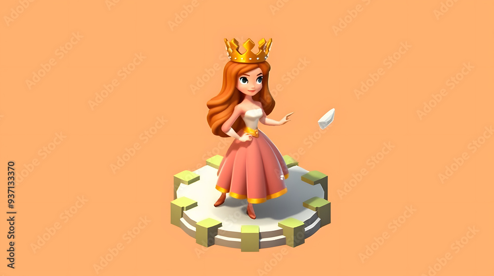 Princess game 3d pixel cartoon Princess game 3d pixel cartoon