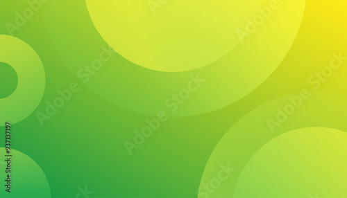 yellow and green color background. Fluid wavy shapes. Eps10 vector