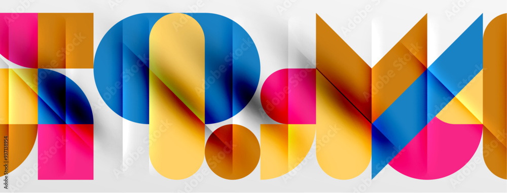 Round shapes, circles and lines minimal geometric background. Vector Illustration For Wallpaper, Banner, Background, Card, Book Illustration, landing page Round shapes, circles and lines minimal geometric background. Vector Illustration For Wallpaper, Banner, Background, Card, Book Illustration, landing page