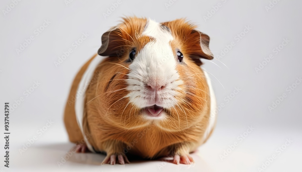 Cute guinea pig with a curious expression Cute guinea pig with a curious expression