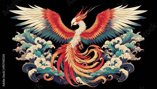 浮世絵／鳳凰 Phoenix フェニックス