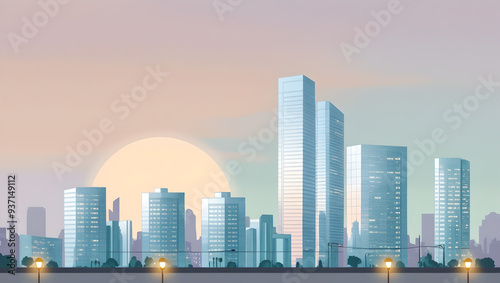 The City Awakens in Soft Light