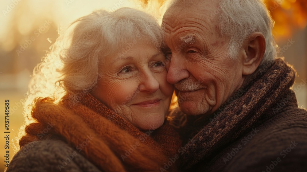 Senior Couple Embracing in Senior Couple Embracing in