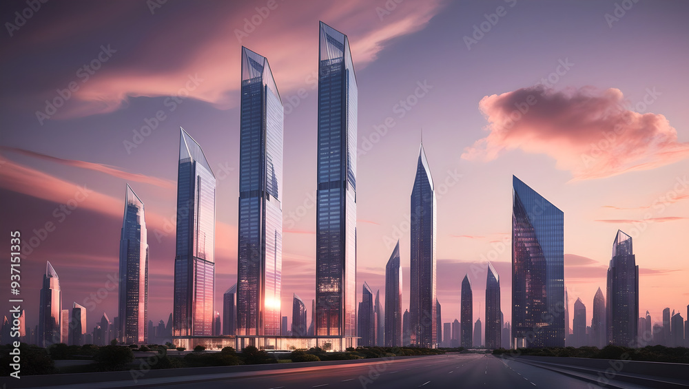 Fototapeta premium Morning Light on the Towers