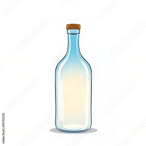 there is a blue glass bottle with a wooden lid.