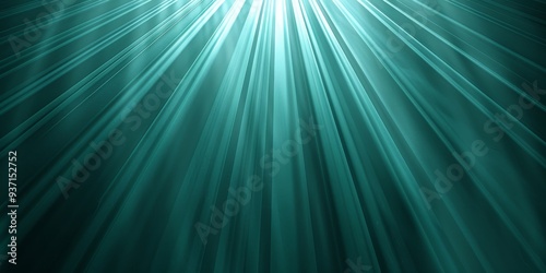 Teal Light Rays  A mesmerizing abstract backdrop of teal light rays, radiating from a central point and fading into a dark background. This ethereal image evokes feelings of hope, energy, and spiritu photo