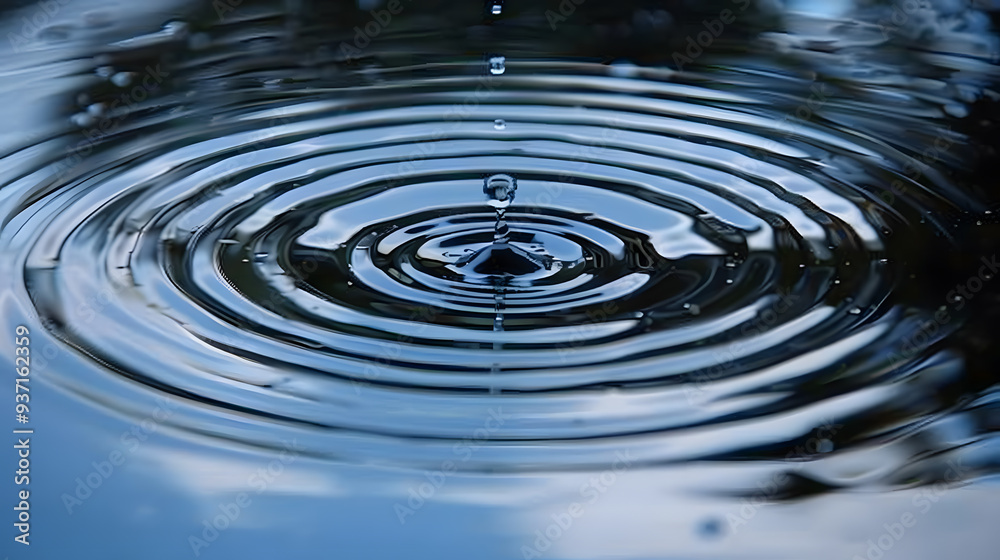 Above view close-up circle of blue water, circle reflection in pond. Above view close-up circle of blue water, circle reflection in pond.