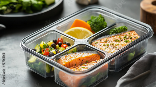 Eco-Friendly Meal Container with Balanced Portions for Healthy Eating, Fitness, and Quick Meal Solutions