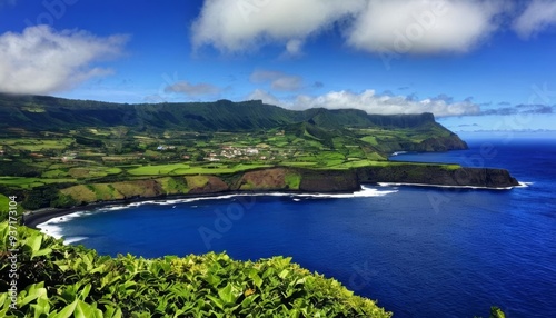  Enchanting coastal view where land meets the sea