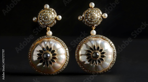 Pearl encrusted earrings