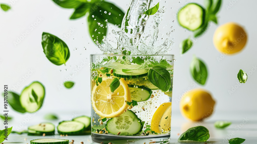 Refreshing Infused Water with Lemon and Cucumber Slices: A Healthy and Revitalizing Drink