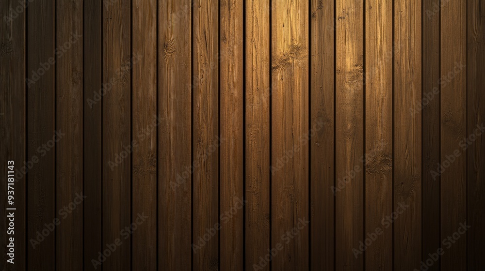 Obraz premium Smooth, polished wood with a deep, rich tone, soft morning light