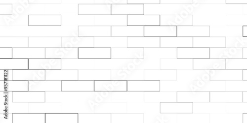 Rectangular Stretcher Bond Pattern black and white In a Rectangular Stretcher Bond Pattern rectangular tiles are laid in a brick pattern.