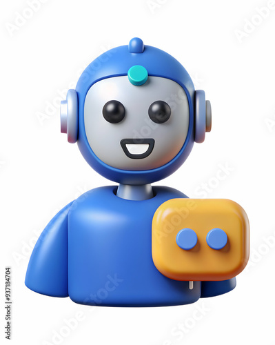 3D Icon as AI chatbot and customer engagement concept as An AI chatbot icon paired with a customer engagement icon symbolizing the use of AI in enhancing customer interactions perfect for isolated vec