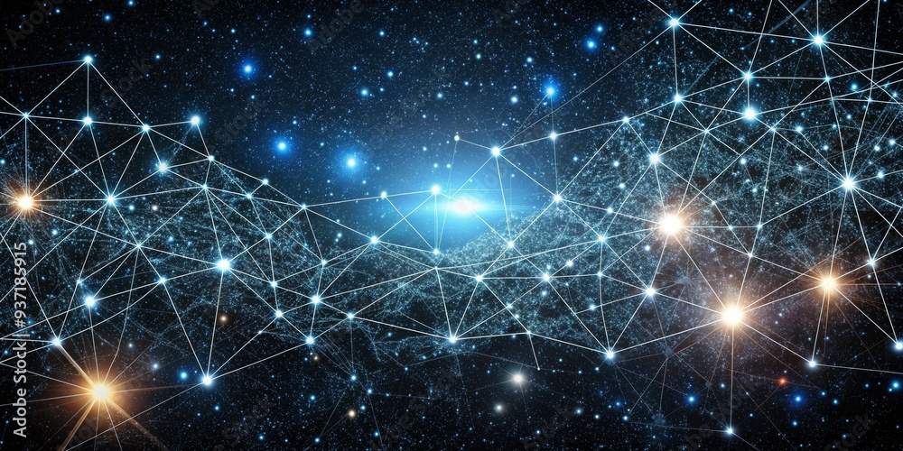 Cosmic Network - Digital Constellation, digital art, abstract, network, constellation, connectivity Cosmic Network - Digital Constellation, digital art, abstract, network, constellation, connectivity