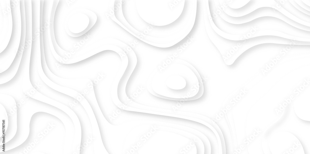 Abstract gray papercut style layers background design, wavy white paper cut abstract paper style white monochrome background. Abstract gray papercut style layers background design, wavy white paper cut abstract paper style white monochrome background.
