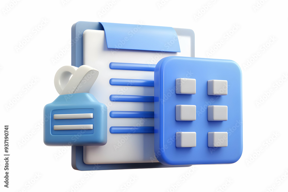 3D Icon as Budget sheet and tax icon concept as A budget sheet paired with a tax icon representing financial budgeting and tax considerations ideal for clean and isolated vector designs. isolated whit 3D Icon as Budget sheet and tax icon concept as A budget sheet paired with a tax icon representing financial budgeting and tax considerations ideal for clean and isolated vector designs. isolated whit