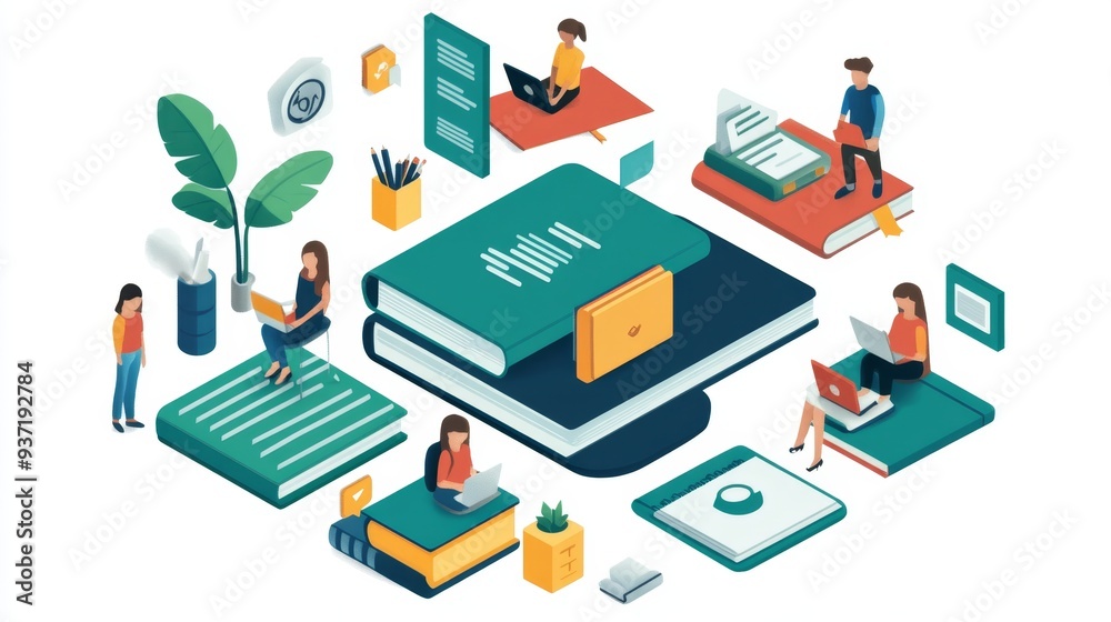 Obraz premium Online Learning Concept.