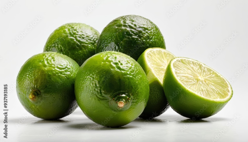 Fresh lime slices ready to zest Fresh lime slices ready to zest