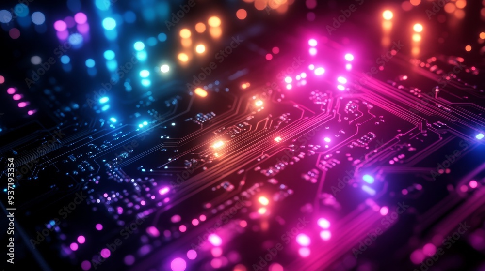Fototapeta premium Circuit Board Glow.