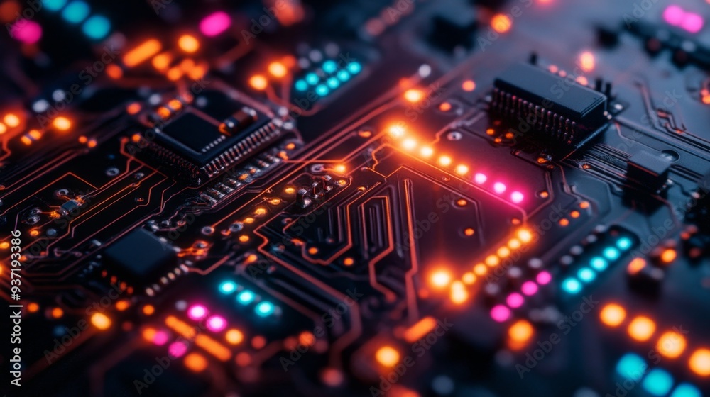 Circuit Board Glow. Circuit Board Glow.