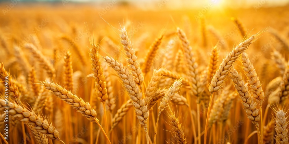 Golden Wheat Stalks in a Field of Sun, wheat , agriculture , harvest , field Golden Wheat Stalks in a Field of Sun, wheat , agriculture , harvest , field