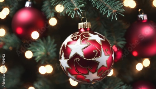  Elegant Christmas ornament on tree