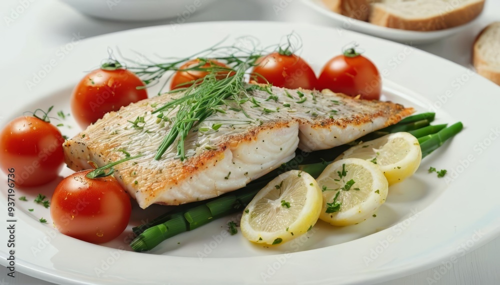 Deliciously fresh seafood dish ready to be savored Deliciously fresh seafood dish ready to be savored