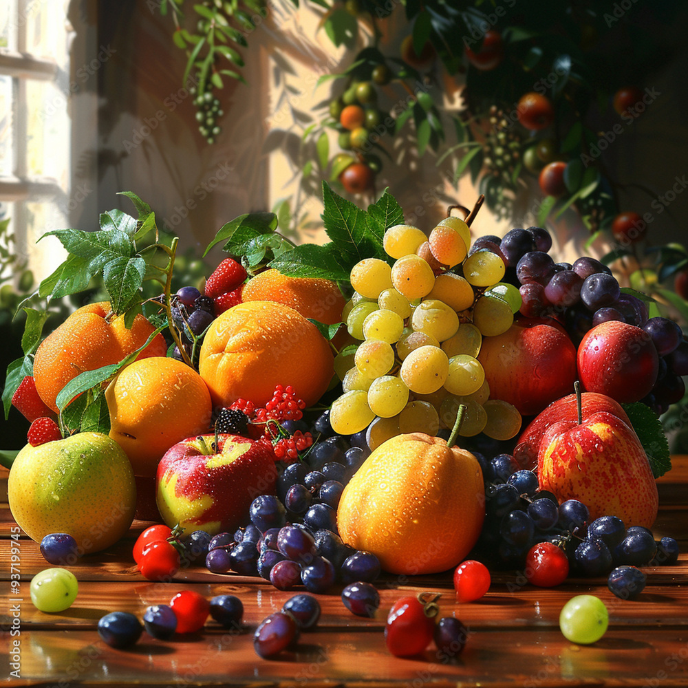 Arranging fruit in various containers Arranging fruit in various containers