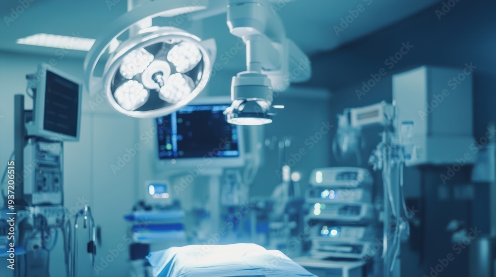 Operating Room with Surgical Equipment and a Sterile Table Operating Room with Surgical Equipment and a Sterile Table