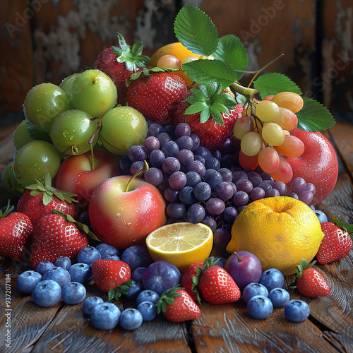 Arranging fruit in various containers