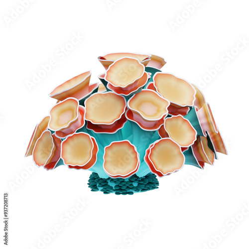 Mushroom Coral 3D Illustration. 3D Icon photo