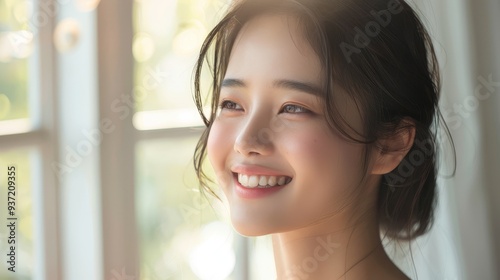 Beautiful Woman Smiling With Window Light Free Download Beautiful Woman Smiling With Window Light - GFXLoad