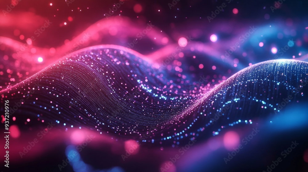 Abstract Neon Blue and Pink Glitter Wave Background Abstract Neon Blue and Pink Glitter Wave Background