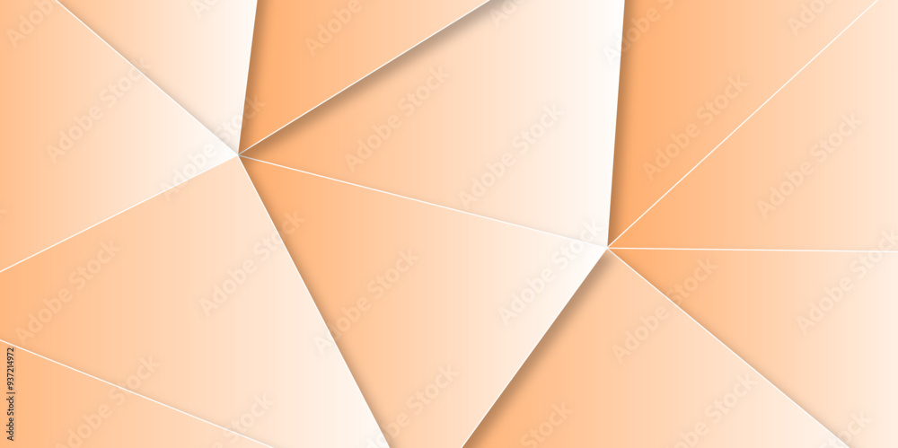 Fototapeta premium Abstract orange gradient geometric triangles shape background. Modern abstract orange background shiny effect vector illustration. Abstract graphic design banner pattern presentation background.