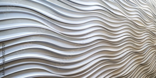 White Wavy Wall Panel, Abstract Architecture, Modern Design, 3D Texture, Wall Art