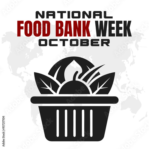 National Food Bank Week Charity and Donation Vector Design