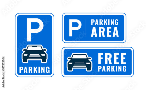 pack of car parking zone signboard design