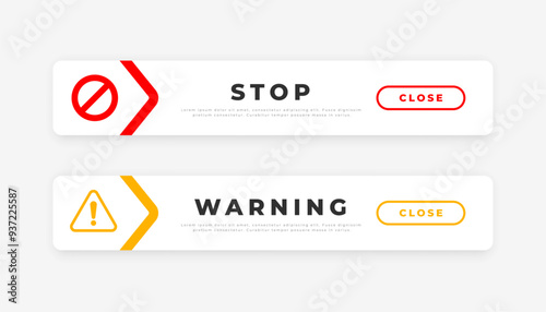 modern alert and caution symbol banner for attention
