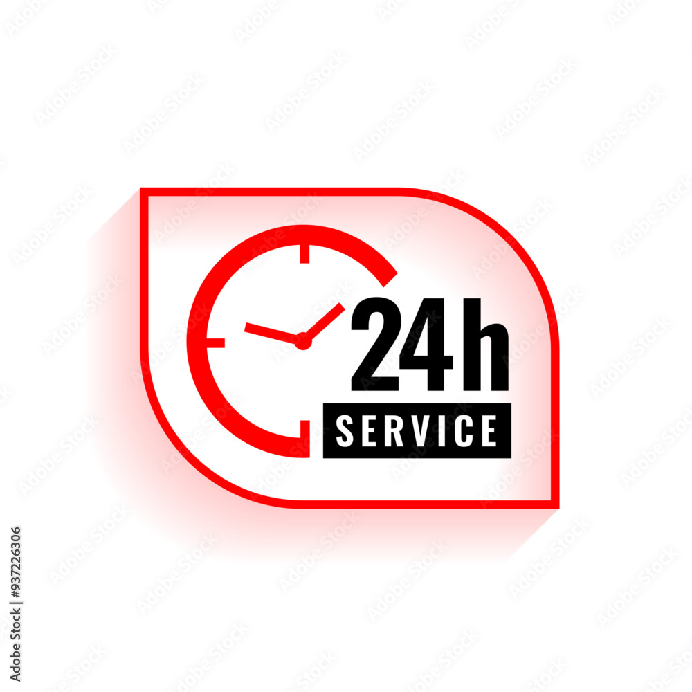 24 hrs open support and assistance background with clock sign 24 hrs open support and assistance background with clock sign
