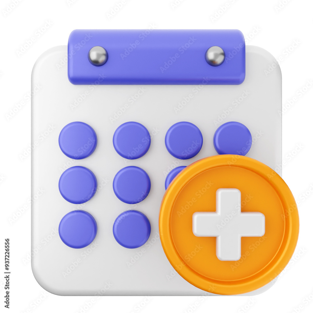 Obraz premium 3d calendar icon