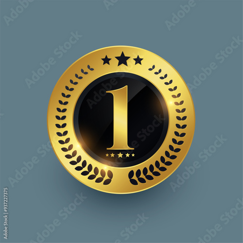 decorative number 1 or one honor symbol for business leader